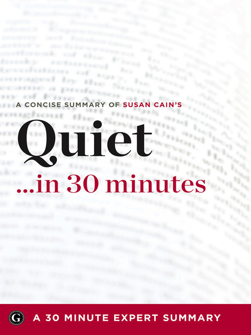 Title details for Quiet …in 30 Minutes by Garamond Press - Available